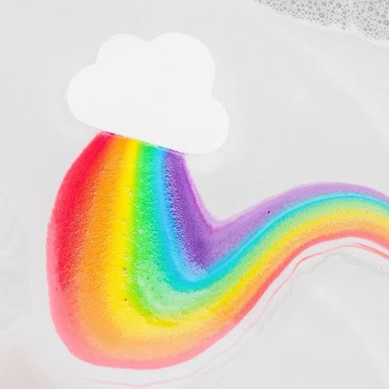 Rainbow bath bomb