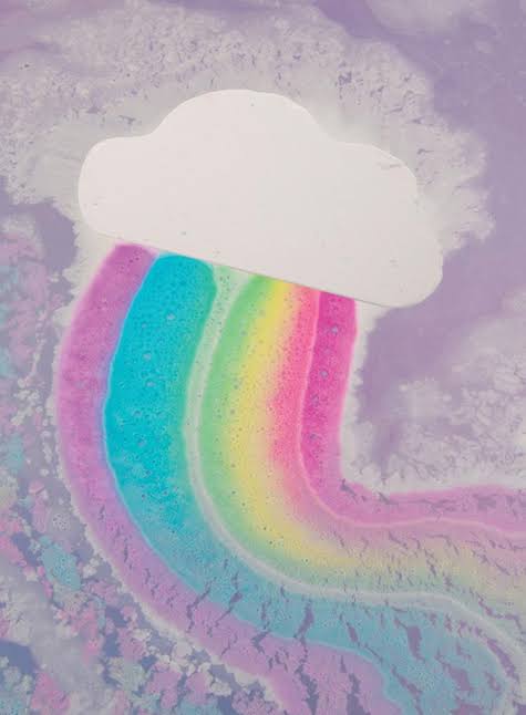 Rainbow bath bomb